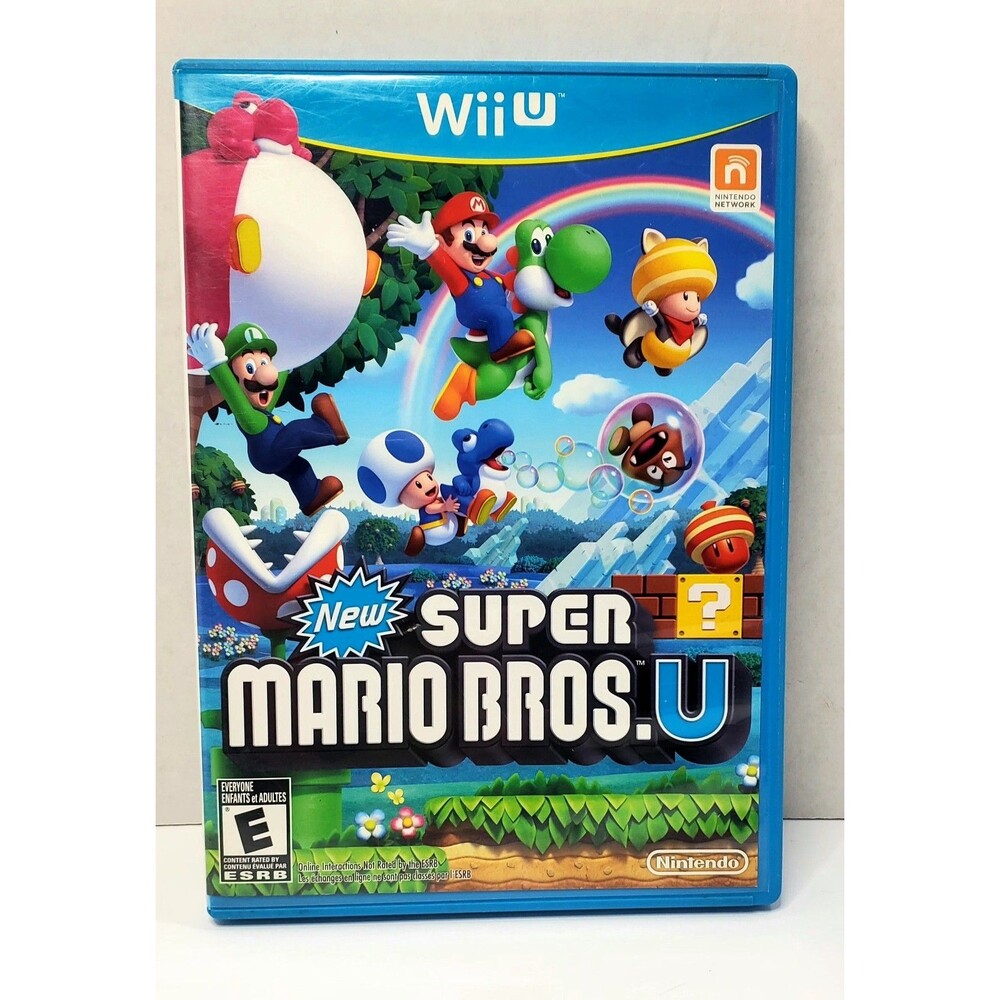 New Super Mario Bros U Wii U 2012 Complete in Box Tested Excellent Condition